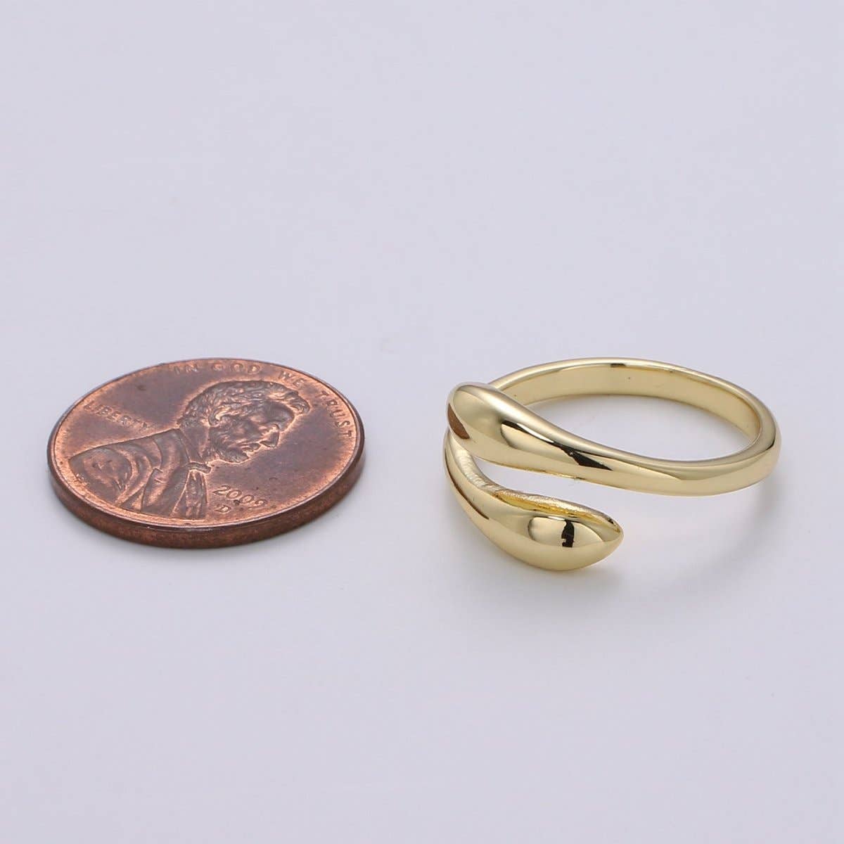 Minimalist Gold Wrapped Adjustable Ring