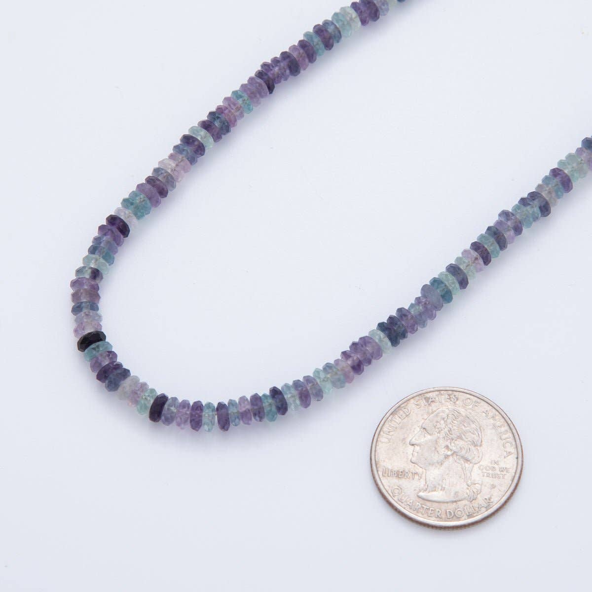 Multicolor Fluorite Rondelle Gemstone Choker Handmade Necklace