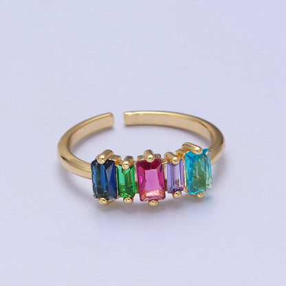 14K Gold Filled Confetti Baguette Ring