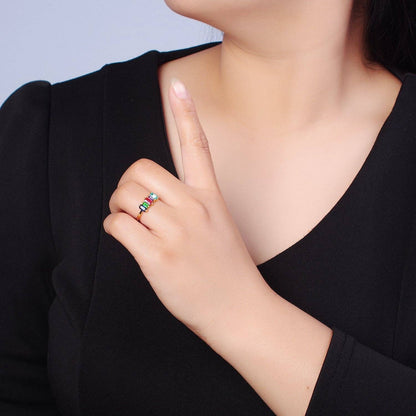 14K Gold Filled Confetti Baguette Ring