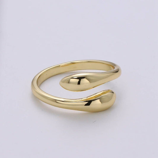 Minimalist Gold Wrapped Adjustable Ring