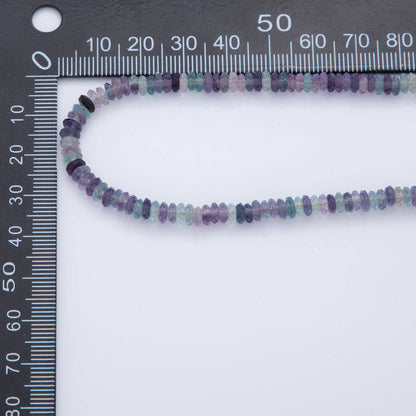 Multicolor Fluorite Rondelle Gemstone Choker Handmade Necklace