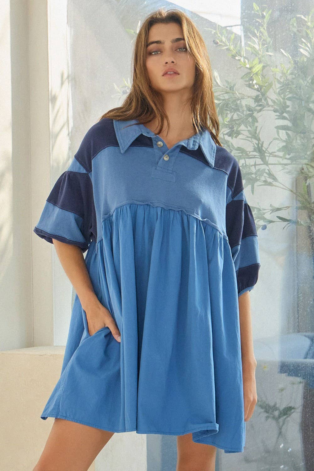 Rugby Colorblock Mini Dress Top