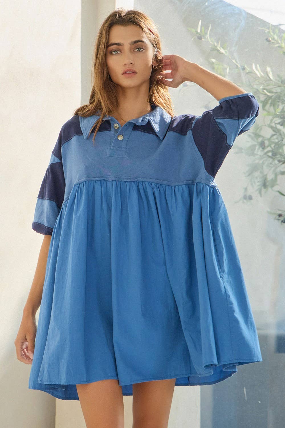 Rugby Colorblock Mini Dress Top
