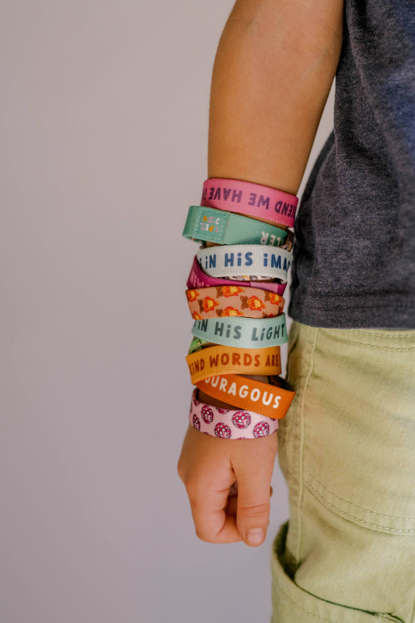 "Strong + Courageous" Kids Bracelet