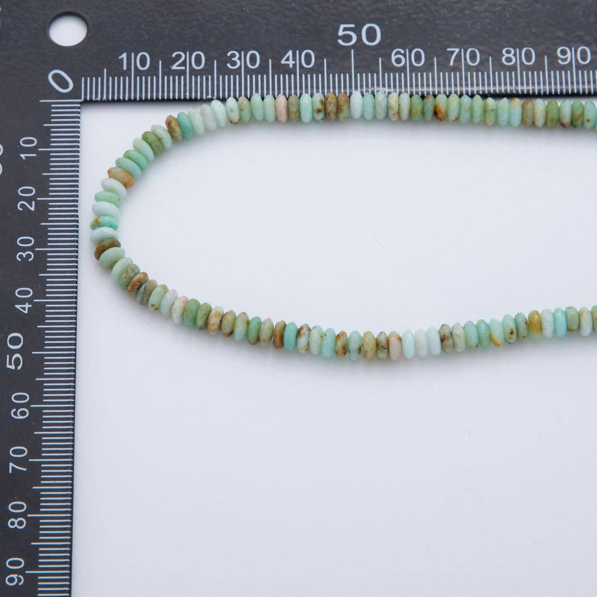 Teal Amazonite Rondelle Gemstone Choker Handmade Necklace
