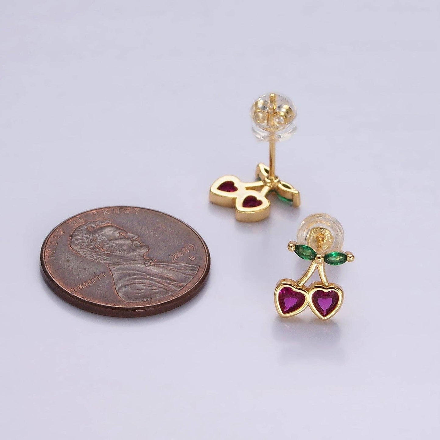 Heart Cherry Studs