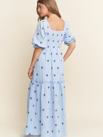 Aster Floral Embroidered Maxi