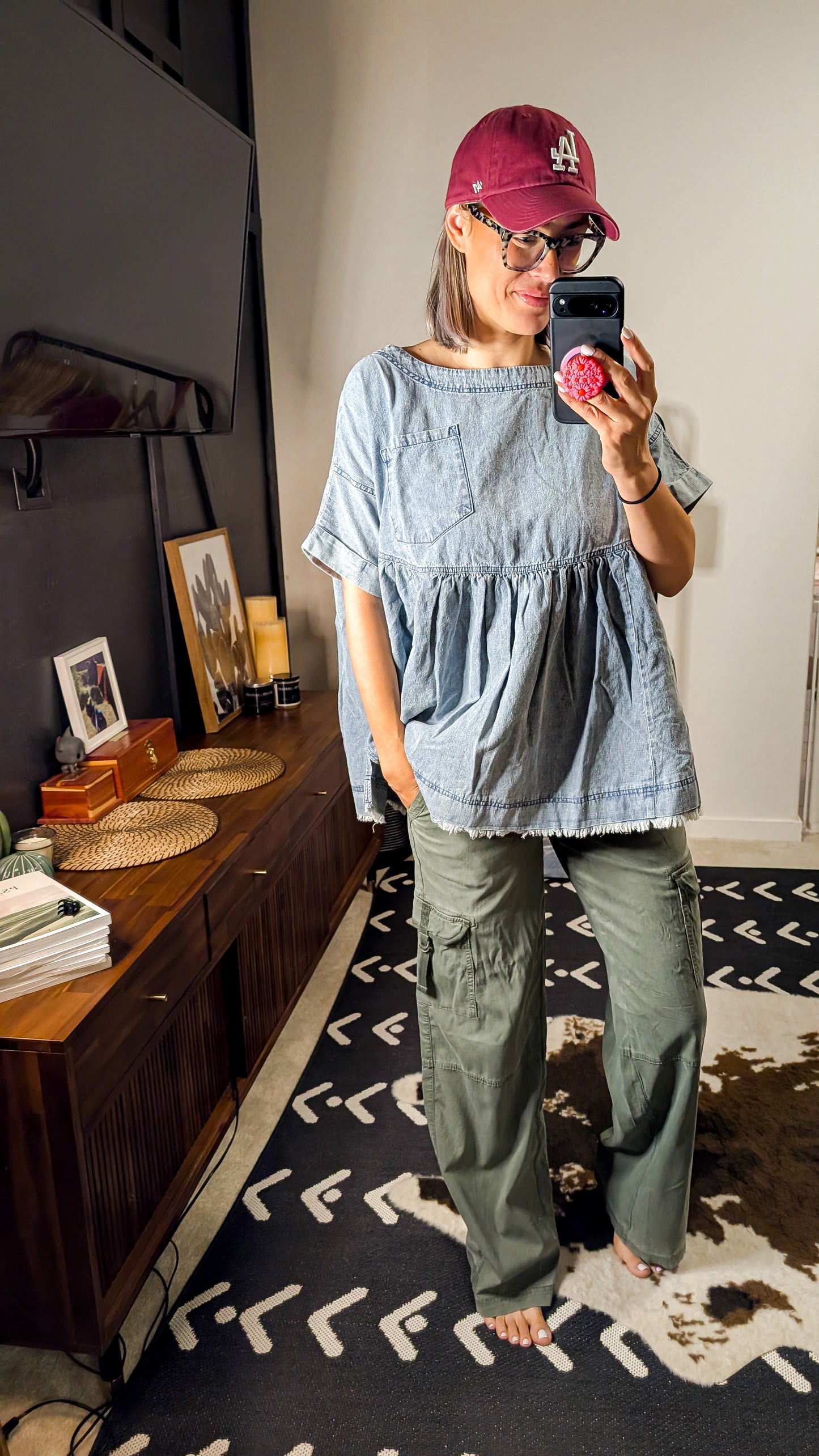 Poppy Denim Top