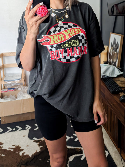 Hot Mess a Little Stressed Mama Graphic tee