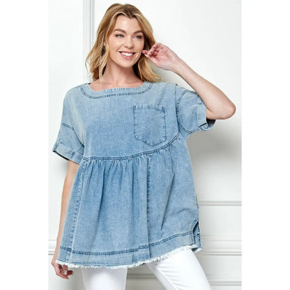 Poppy Denim Top