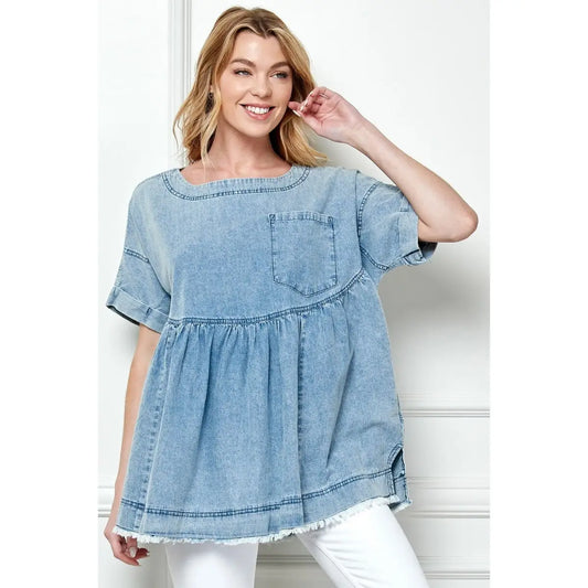 Poppy Denim Top