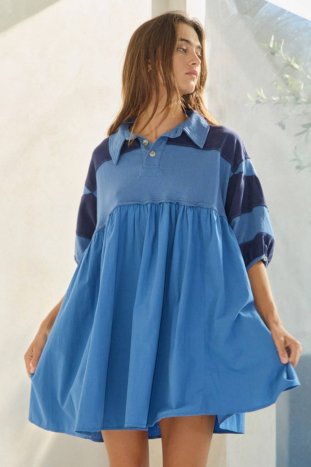Rugby Colorblock Mini Dress Top