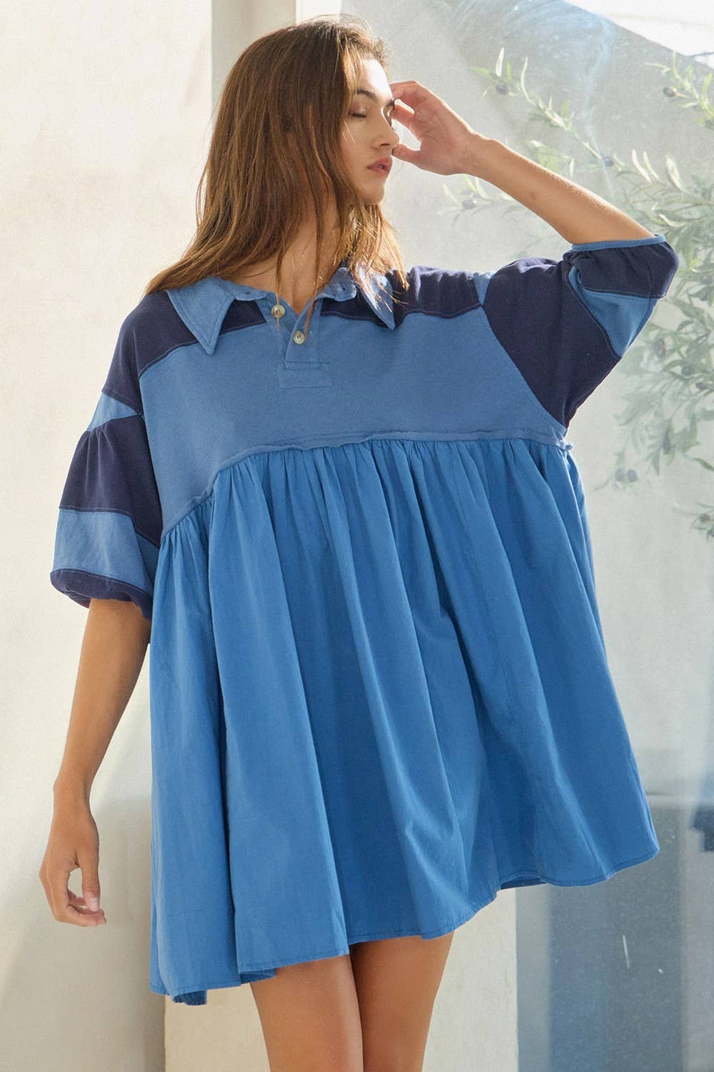 Rugby Colorblock Mini Dress Top