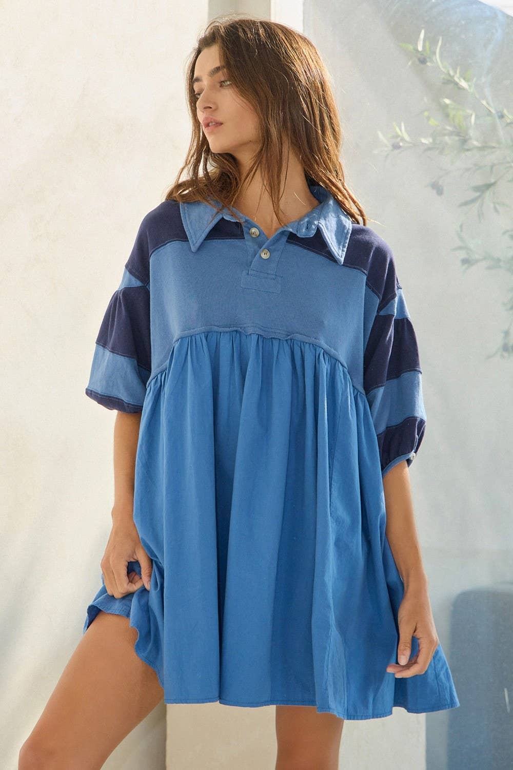 Rugby Colorblock Mini Dress Top