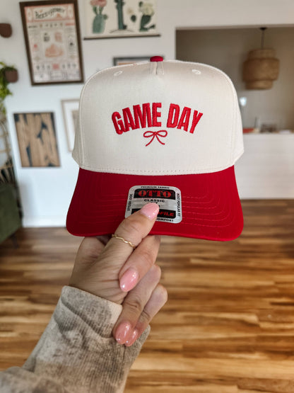 Custom GameDay Bow Sports Embroidered Baseball Cap