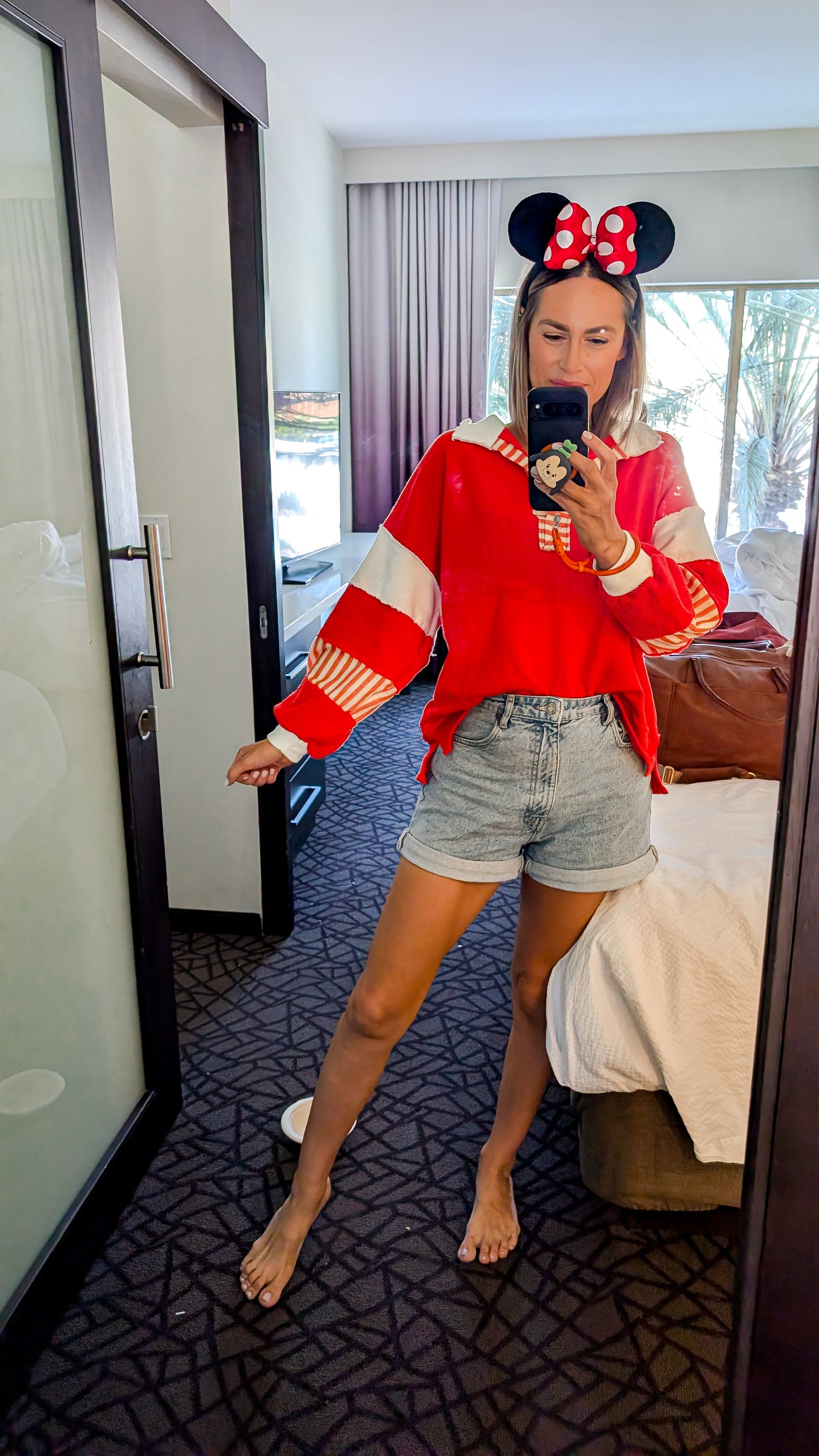 Campus Color-block Collared Top